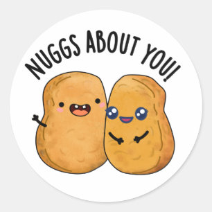 Nuggs over je grappige eten Nugget Pun Ronde Sticker