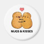 Nugs en Kisses Funny Chicken Nugget Pun Magneet (Voorkant)