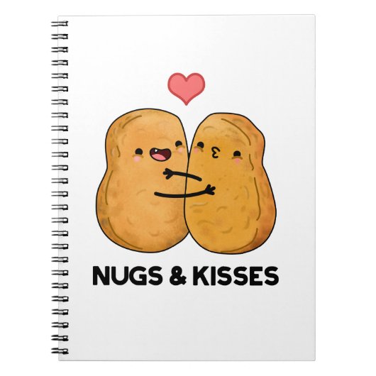 Nugs en Kisses Funny Chicken Nugget Pun Notitieboek (Voorkant)