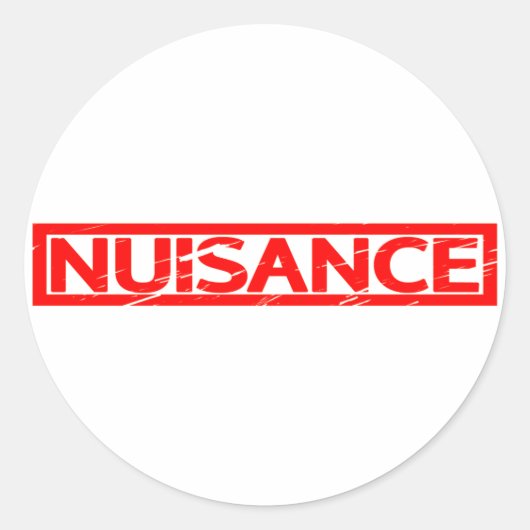 Nuisance Stamp Ronde Sticker (Voorkant)