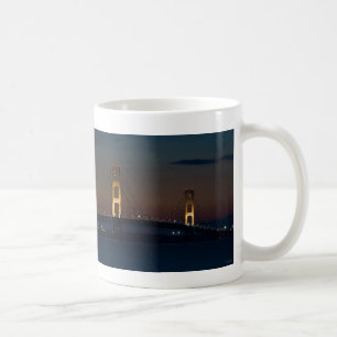 Nuit à Mackinac Bridge Coffee Mug