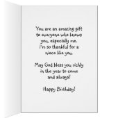 Nuit Anniversaire, Tu es une Bénédiction (Intérieur (Droit))