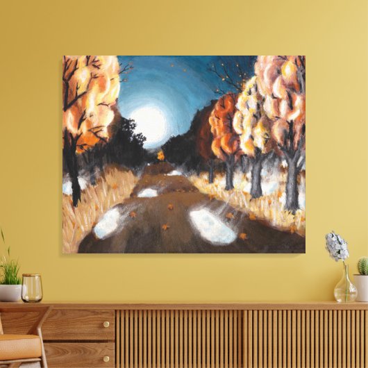 Nuit Automne Lune : Toile Imprimer Grand Non Recad (Insitu(Salon))