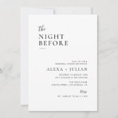 NUIT AVANT | invitation à dîner de répétition (Devant)
