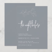 Nuit Avant Le Foliage Répétition Dîner Invitation (Devant / Derrière)