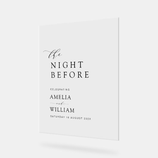 Nuit avant le simple mariage de script noir (Angle)