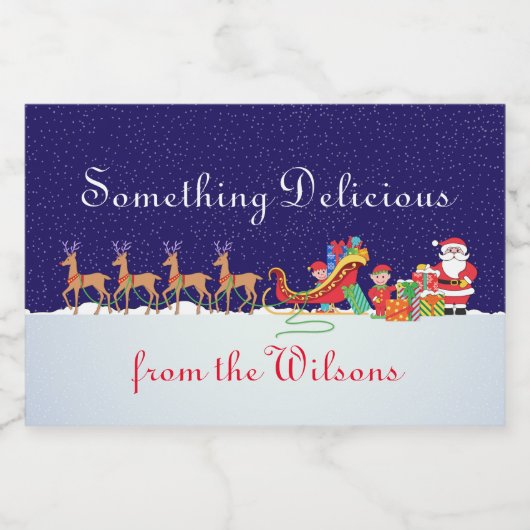 Nuit avant Noël Étiquette (Étiquettes simples)