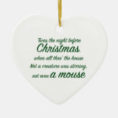 Nuit avant Noël Ornement en céramique (Devant)