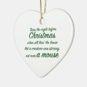 Nuit avant Noël Ornement en céramique (Gauche)