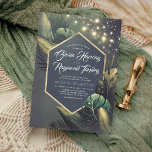 Nuit balnéaire tropicale et Mariage de palmiers d'<br><div class="desc">Invitations de mariage à la plage.</div>