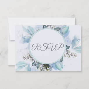 Nuit Bleu Botanique Aquarelle Mariage RSVP