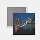 Nuit Brisbane Australie Fridge Magnet (Recto/Verso)