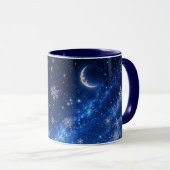 NUIT CÉLESTE ÉTOILÉE BLEUE | TASSE CÉLESTE (Devant droit)