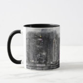 Nuit d'aquarelle Qatar Mug - Skyline artistique (Gauche)