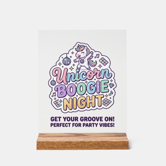 Nuit de Boogie de Licorne Gras Typographie Graphiq (Recto)