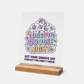 Nuit de Boogie de Licorne Gras Typographie Graphiq (Angle)