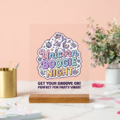Nuit de Boogie de Licorne Gras Typographie Graphiq (Mariage)