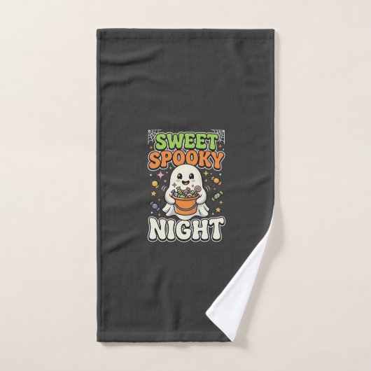 Nuit de chasse aux bonbons d'Halloween (Serviette à main)