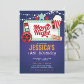 Nuit de cinéma Invitation d'anniversaire (Debout devant)
