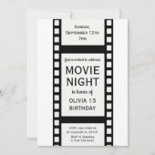 "Nuit de cinéma Invitation d'anniversaire | Films  (Devant)