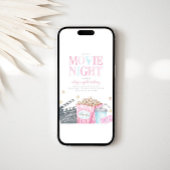 Nuit de cinéma Invitation d'anniversaire | Movie P