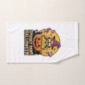 Nuit de citrouille bouledogue Halloween (Serviette à main)