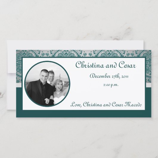 Nuit de Faire-part photo Fiançailles 4x8 en Inde (Devant)