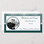 Nuit de Faire-part photo Fiançailles 4x8 en Inde (Devant / Derrière)