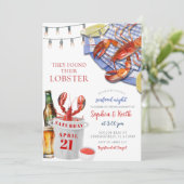 Nuit de fruits de mer Invitation de la fête (Debout devant)