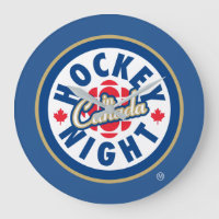 Nuit de hockey au Canada Logo Horloge