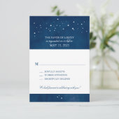 Nuit de noces Navy Bleu Aquarelle | RSVP (Debout devant)