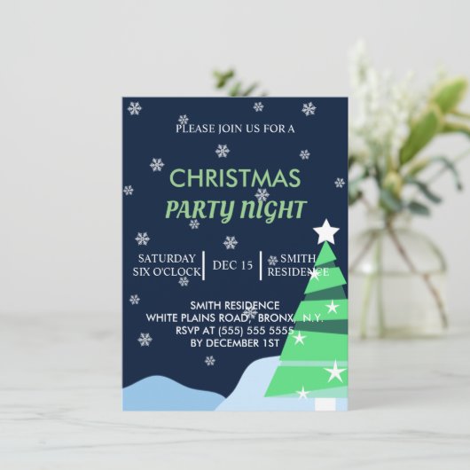 Nuit de Noël Invitation (Debout devant)