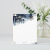 Nuit de pluie romantique - Papier de papeterie élé (Debout devant)