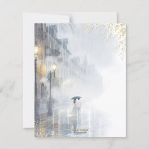 Nuit de pluie romantique - Papier de papeterie élé