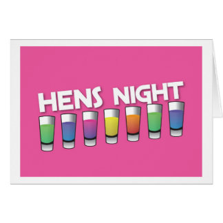 Nuit de poules avec des tirs d'esprit d'alcool