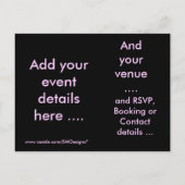 Nuit des filles - Invitation par carte postale (Dos)