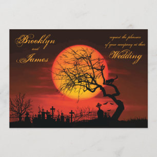 Nuit des invitations de mariage d'Halloween person