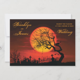 Nuit des invitations de mariage d'Halloween person