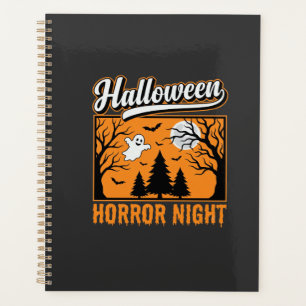 Nuit d'horreur d'Halloween Forêt Fantôme Rétro