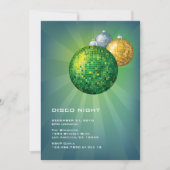 Nuit Disco Invitation de fête du Nouvel An (Devant)