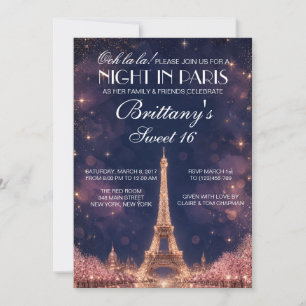 Nuit d'Or à Paris Invitation personnalisée pour Sw