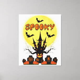 Nuit éffrayante Halloween Canevas