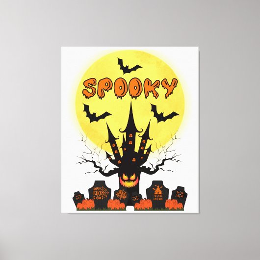 Nuit éffrayante Halloween Canevas (Recto)