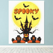 Nuit éffrayante Halloween Canevas (Insitu (Plancher de Bois))