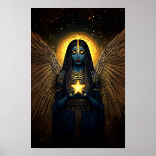Nuit Egyptian Goddess of the Night Sky and Stars Poster (Voorkant)