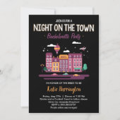 Nuit en ville Bachelorette Party Invitation (Devant)