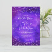 Nuit étoile Galaxy nuptiale invitation (Debout devant)