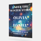 Nuit étoile Mariage d'hiver Bienvenue (Angle)