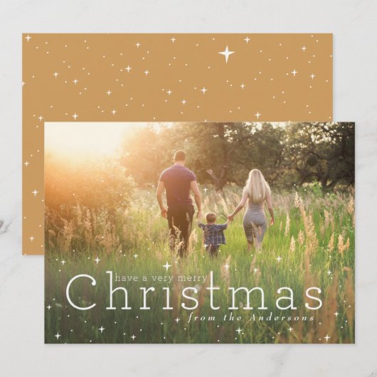 nuit étoilée 13 cm x 18 cm carte d'invitation (Devant / Derrière)