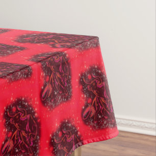 Nuit étoilée avec nappe rouge avec pouce à roulett